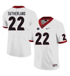 Men #22 Jes Sutherland Georgia Bulldogs College Football Jerseys Sale-White Men #22 Jes Sutherland Georgia Bulldogs College Football Jerseys Sale-White