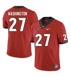 Men #27 C.J. Washington Georgia Bulldogs College Football Jerseys Sale-Red Anniversary Men #27 C.J. Washington Georgia Bulldogs College Football Jerseys Sale-Red Anniversary