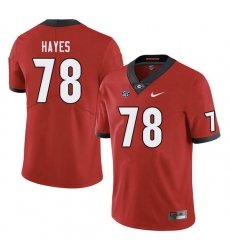 Men #78 D'Marcus Hayes Georgia Bulldogs College Football Jerseys Sale-Red