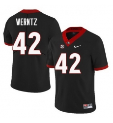 Men Georgia Bulldogs #42 Mitchell Werntz College Football Jerseys Sale-Black