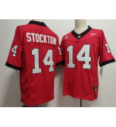 Men Georgia Bulldogs Nike Gunner Stockton #14 Red Home NCAA Football