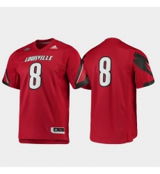 Men Louisville Cardinals 8 Red Premier Football Jersey Men Louisville Cardinals 8 Red Premier Football Jersey