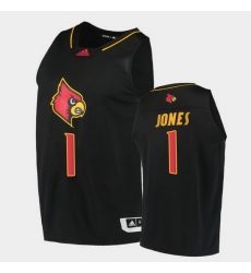Men Louisville Cardinals Carlik Jones Alternate Black College Basketball 2020 21 Jersey Men Louisville Cardinals Carlik Jones Alternate Black College Basketball 2020 21 Jersey