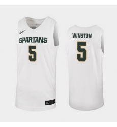 Michigan State Spartans Cassius Winston White Replica Men'S Jersey