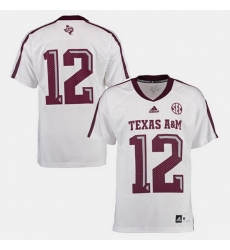 Men Texas A M Aggies College Football White Jersey Men Texas A M Aggies College Football White Jersey