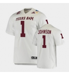 Men Texas A&M Aggies Buddy Johnson 2021 Orange Bowl College Football White Jersey Men Texas A&M Aggies Buddy Johnson 2021 Orange Bowl College Football White Jersey