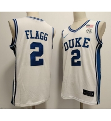 Duke Blue Devils #2 Cooper Flagg White Duke Blue Devils #2 Cooper Flagg White