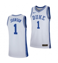 Duke Blue Devils Jalen Johnson White Replica Men'S Jersey Duke Blue Devils Jalen Johnson White Replica Men'S Jersey