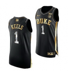 Duke Blue Devils Trevor Keels Black Golden Edition 2021 22Authentic Basketball Jersey Duke Blue Devils Trevor Keels Black Golden Edition 2021 22Authentic Basketball Jersey