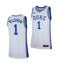 Duke Blue Devils Zion Williamson White Replica Men'S Jersey 0 Duke Blue Devils Zion Williamson White Replica Men'S Jersey 0