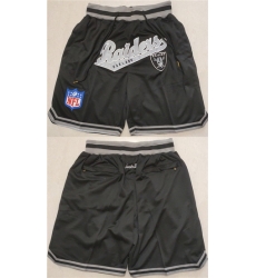 Men Las Vegas Raiders Black Shorts Men Las Vegas Raiders Black Shorts