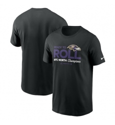 Men Baltimore Ravens Black 2024 AFC North Champions Locker Room Trophy Collection T Shirt Men Baltimore Ravens Black 2024 AFC North Champions Locker Room Trophy Collection T Shirt