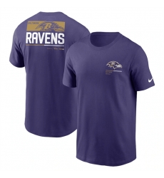 Men Baltimore Ravens Purple Team Incline T Shirt Men Baltimore Ravens Purple Team Incline T Shirt