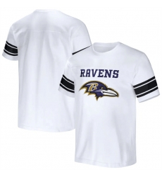 Men Baltimore Ravens White X Darius Rucker Collection Football Striped T Shirt Men Baltimore Ravens White X Darius Rucker Collection Football Striped T Shirt