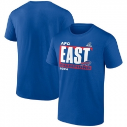 Men Fanatics Royal Buffalo Bills 2024 Afc East Division Champions Conquer T Shirt