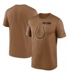 Men Indianapolis Colts 2023 Brown Salute To Service Legend Performance T Shirt Men Indianapolis Colts 2023 Brown Salute To Service Legend Performance T Shirt