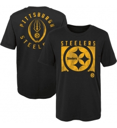 Men Pittsburgh Steelers Black Preschool Liquid Camo Logo T Shirt Men Pittsburgh Steelers Black Preschool Liquid Camo Logo T Shirt