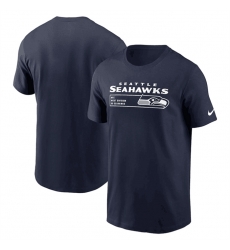 Men Seattle Seahawks Navy Division Essential T Shirt Men Seattle Seahawks Navy Division Essential T Shirt