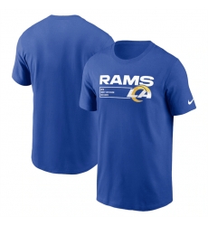 Men Los Angeles Rams Blue Division Essential T Shirt Men Los Angeles Rams Blue Division Essential T Shirt