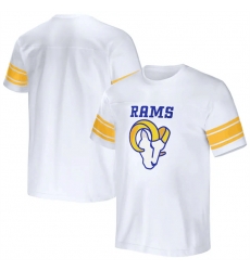 Men Los Angeles Rams White X Darius Rucker Collection Football Striped T Shirt Men Los Angeles Rams White X Darius Rucker Collection Football Striped T Shirt