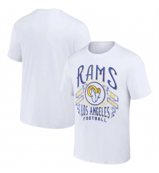Men Los Angeles Rams White X Darius Rucker Collection Vintage Football T Shirt Men Los Angeles Rams White X Darius Rucker Collection Vintage Football T Shirt