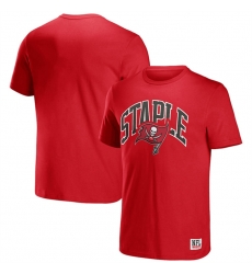 Men Tampa Bay Buccaneers X Staple Red Logo Lockup T Shirt Men Tampa Bay Buccaneers X Staple Red Logo Lockup T Shirt