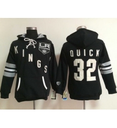 Los Angeles Kings 32 Jonathan Quick Black Women Old Time Heidi Hoodie Los Angeles Kings 32 Jonathan Quick Black Women Old Time Heidi Hoodie