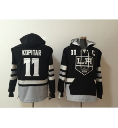 Men Los Angeles Kings 11 Anze Kopitar Blue Stitched Hoodie Men Los Angeles Kings 11 Anze Kopitar Blue Stitched Hoodie