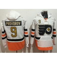 Men Philadelphia Flyers 9 Ivan Provorov White 3rd Name 26 Number Pullover NHL Hoodie Men Philadelphia Flyers 9 Ivan Provorov White 3rd Name 26 Number Pullover NHL Hoodie