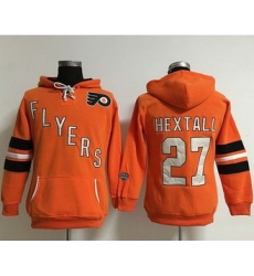 Women Philadelphia Flyers 27 Ron Hextall Orange Old Time Heidi NHL Hoodie Women Philadelphia Flyers 27 Ron Hextall Orange Old Time Heidi NHL Hoodie