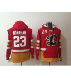 Men Calgary Flames 23 Sean Monahan Red Old Time Heidi NHL Hoodie Men Calgary Flames 23 Sean Monahan Red Old Time Heidi NHL Hoodie