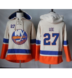 Islanders #27 Anders Lee Cream Sawyer Hooded Sweatshirt Stitched NHL Jersey Islanders #27 Anders Lee Cream Sawyer Hooded Sweatshirt Stitched NHL Jersey