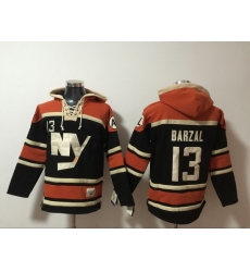 Men New York Islanders 13 Mathew Barzal Black All Stitched Hoodie Men New York Islanders 13 Mathew Barzal Black All Stitched Hoodie