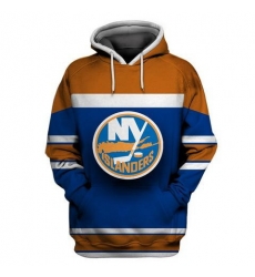 Men New York Islanders Blue All Stitched Hooded Sweatshirt Men New York Islanders Blue All Stitched Hooded Sweatshirt
