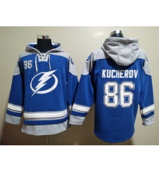 Men's Tampa Bay Lightning #86 Nikita Kucherov Blue Ageless Must-Have Lace-Up Pullover Hoodie Men's Tampa Bay Lightning #86 Nikita Kucherov Blue Ageless Must-Have Lace-Up Pullover Hoodie