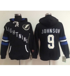 Tampa Bay Lightning 9 Tyler Johnson Black Women Old Time Heidi NHL Hoodie Tampa Bay Lightning 9 Tyler Johnson Black Women Old Time Heidi NHL Hoodie