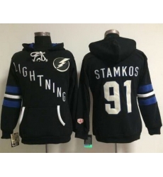 Tampa Bay Lightning 91 Steven Stamkos Black Women Old Time Heidi NHL Hoodie Tampa Bay Lightning 91 Steven Stamkos Black Women Old Time Heidi NHL Hoodie