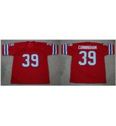 New England Patriots SAM CUNNINGHAM #39 Fryar red Mitchell and Ness Jerseys