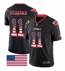 Men Nike Arizona Cardinals 11 Larry Fitzgerald Limited Black Rush USA Flag NFL Jersey Men Nike Arizona Cardinals 11 Larry Fitzgerald Limited Black Rush USA Flag NFL Jersey