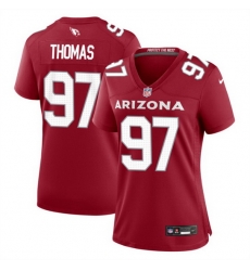 Women Arizona Cardinals 97 Cameron Thomas Red 2023 Stitched Jersey Run Small Women Arizona Cardinals 97 Cameron Thomas Red 2023 Stitched Jersey Run Small