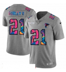 Men Atlanta Falcons 21 Todd Gurley II Men Nike Multi Color 2020 NFL Crucial Catch NFL Jersey Greyheather Men Atlanta Falcons 21 Todd Gurley II Men Nike Multi Color 2020 NFL Crucial Catch NFL Jersey Greyheather