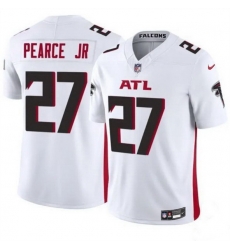 Men Atlanta Falcons 27 James Pearce Jr White 2025 Draft F U S E  Vapor Untouchable Limited Stitched Football Jersey