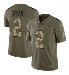 Men Nike Atlanta Falcons 2 Matt Ryan Limited OliveCamo 2017 Salute to Service NFL Jersey Men Nike Atlanta Falcons 2 Matt Ryan Limited OliveCamo 2017 Salute to Service NFL Jersey