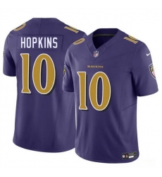 Men Baltimore Ravens 10 DeAndre Hopkins Purple 2025 F U S E  Vapor Limited Football Jersey