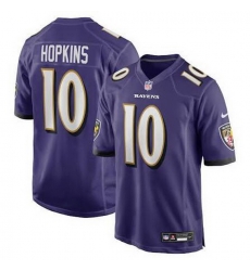 Men Baltimore Ravens 10 DeAndre Hopkins Purple 2025 F U S E Vapor Limited Football Jersey