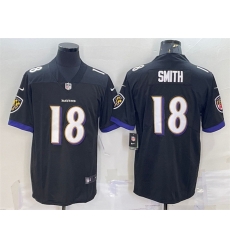 Men Baltimore Ravens 18 Roquan Smith Black Vapor Untouchable Limited Stitched Jersey Men Baltimore Ravens 18 Roquan Smith Black Vapor Untouchable Limited Stitched Jersey