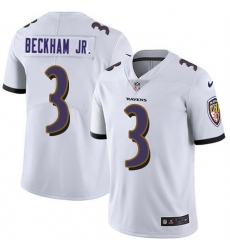 Men Baltimore Ravens 3 Odell Beckham Jr White Vapor Untouchable Football Jersey Men Baltimore Ravens 3 Odell Beckham Jr White Vapor Untouchable Football Jersey