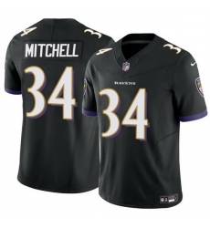 Men Baltimore Ravens 34 Keaton Mitchell Black 2025 F U S E Vapor Limited Football Jersey