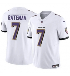Men Baltimore Ravens 7 Rashod Bateman White 2023 F U S E Vapor Limited Football Jersey Men Baltimore Ravens 7 Rashod Bateman White 2023 F U S E Vapor Limited Football Jersey