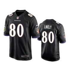 Men Baltimore Ravens 80 Isaiah Likely Black Game Jersey Men Baltimore Ravens 80 Isaiah Likely Black Game Jersey